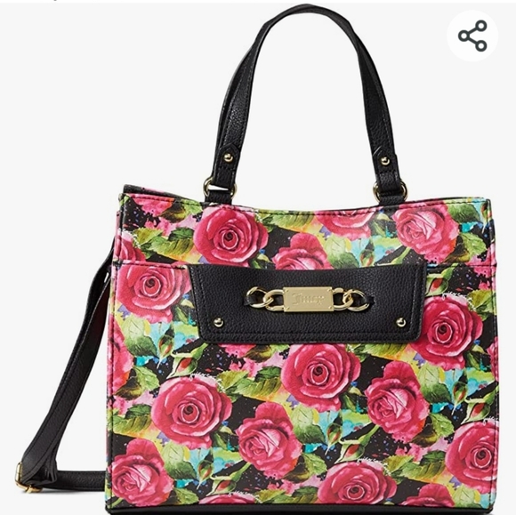 Black Multi Rose Juicy Couture Purse - Picture 5 of 5